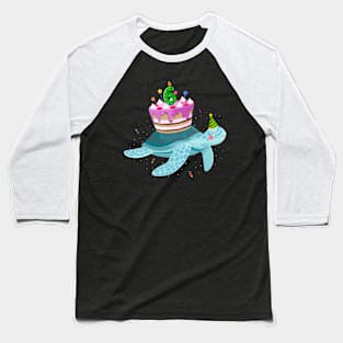 Turtle 6th Birthday 6 Years Old Turtles Reptiles Testudines Baseball T-Shirt